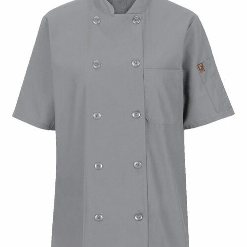 Women's Mimix™ Short Sleeve Chef Coat with OilBlok Thumbnail